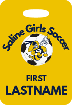 Saline Girls Soccer Equipment Bag Tag